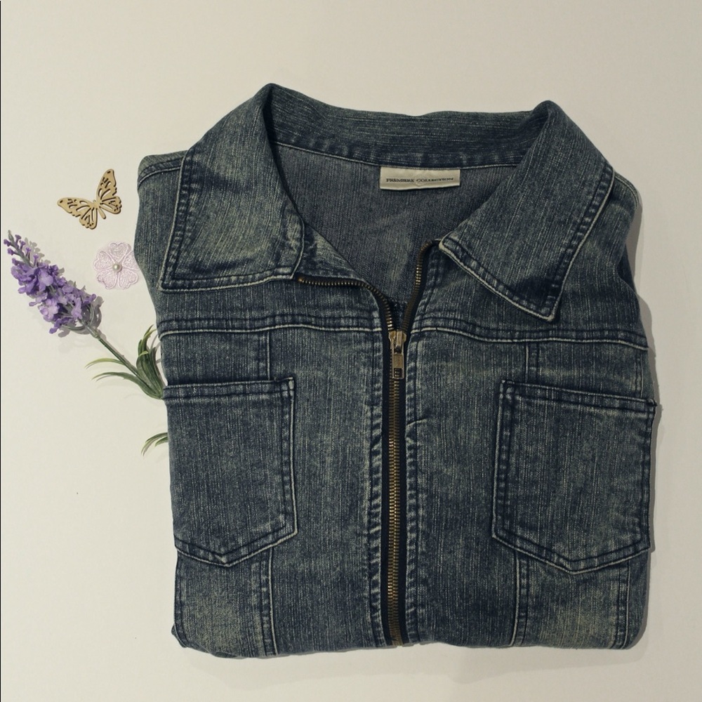 Zip Up Jean Jacket